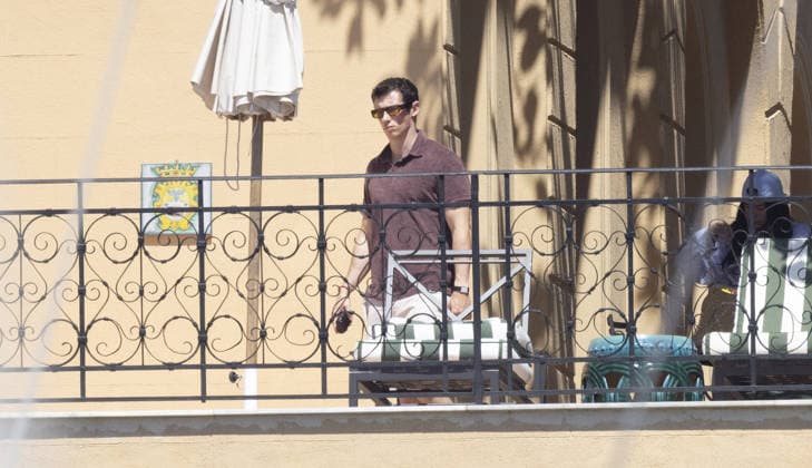 Dua Lipa and Callum Turner wedding 04 06 2026 Palermo Italy. Newlyweds Dua Lipa and Callum Turner pictured at their luxury hotel.  Copyright: xAndrewxStyczynskix NINTCHDBPICT001085937046