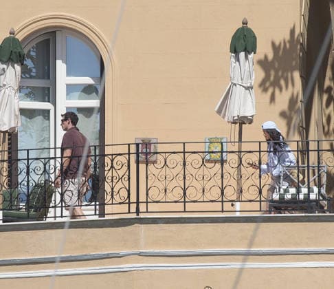 Dua Lipa and Callum Turner wedding 04 06 2026 Palermo Italy. Newlyweds Dua Lipa and Callum Turner pictured at their luxury hotel.  Copyright: xAndrewxStyczynskix NINTCHDBPICT001085937297