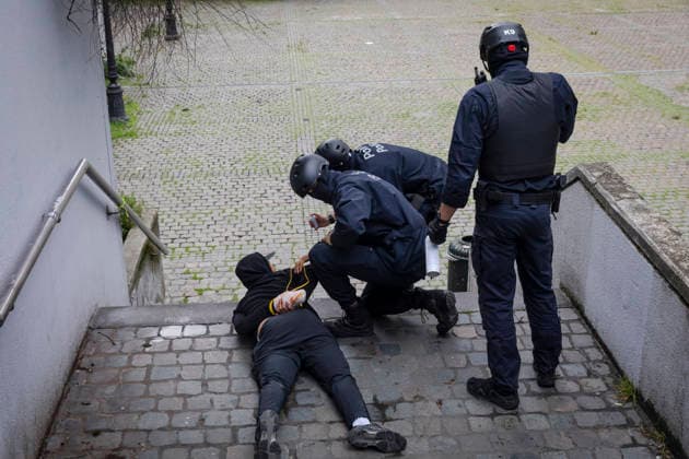Police made arrests near the central station in the Belgian capital following a call for students and pupils to gather in protest against the education reform passed by parliament that very morning. - 05 06 2026 - Belgium Brussels Brussels -  NicolasxLandemardx xLexPictorium LePictorium_0335632