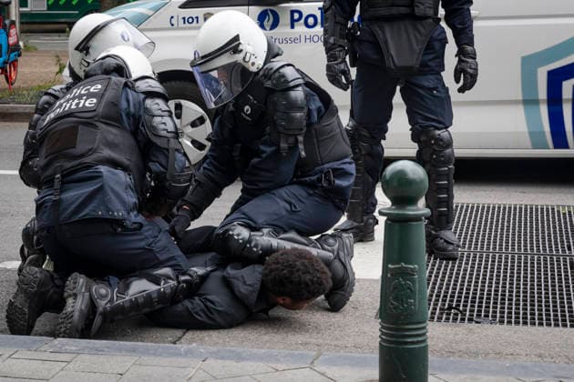 Police made arrests near the central station in the Belgian capital following a call for students and pupils to gather in protest against the education reform passed by parliament that very morning. - 05 06 2026 - Belgium Brussels Brussels -  NicolasxLandemardx xLexPictorium LePictorium_0335637