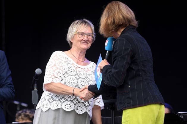 24. Sachsen-Anhalt Tag in Bernburg Bernburg, 5.6.2026 Silvia Ristow beim 24. Sachsen-Anhalt Tag in Bernburg Sachsen-Anhalt *** 24 Saxony-Anhalt Day in Bernburg Bernburg, 5 6 2026 Silvia Ristow at the 24 Saxony-Anhalt Day in Bernburg Saxony-Anhalt Copyright: xMatthiasxGränzdörferx