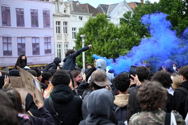 Demonstration in Brussels against planned budget cuts in education BRUSSELS, BELGIUM - JUNE 5: A demonstration is held against planned budget cuts in French-language education by students in Brussels, Belgium on June 5, 2026. Dursun Aydemir Anadolu Brussels Belgium. Editorial use only. Please get in touch for any other usage.  Copyright: x2026xAnadoluxDursunxAydemirx