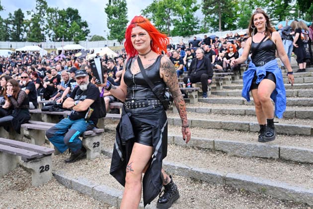 Visitors enjoy the Metalfest Open Air festival in Pilsen, Czech Republic, June 5, 2026. (CTKxPhoto MiroslavxChaloupka) CTKPhotoP2026060507889  CTKPhotoP2026060507889