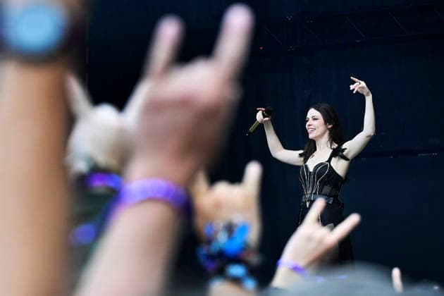 Singer Jennifer Haben of German symphonic metal band Beyond the Black performs during the Metalfest Open Air festival in Pilsen, Czech Republic, June 5, 2026. (CTKxPhoto MiroslavxChaloupka) CTKPhotoP2026060507851  CTKPhotoP2026060507851