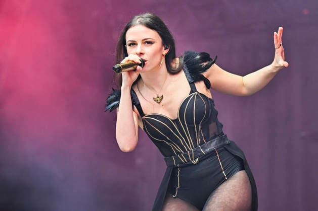 Singer Jennifer Haben of German symphonic metal band Beyond the Black performs during the Metalfest Open Air festival in Pilsen, Czech Republic, June 5, 2026. (CTKxPhoto MiroslavxChaloupka) CTKPhotoP2026060507875  CTKPhotoP2026060507875