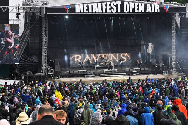 L-R Guitarist Tobias Lodes, drummer Kai Tschierschky, singer Jennifer Haben, bassist Linus Klausenitzer and guitarist Chris Hermsdorfer of German symphonic metal band Beyond the Black perform during the Metalfest Open Air festival in Pilsen, Czech Republic, June 5, 2026. (CTKxPhoto MiroslavxChaloupka) CTKPhotoP2026060507883  CTKPhotoP2026060507883