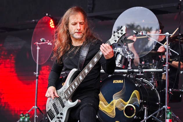 L-R Bassist Linus Klausenitzer and drummer Kai Tschierschky of German symphonic metal band Beyond the Black perform during the Metalfest Open Air festival in Pilsen, Czech Republic, June 5, 2026. (CTKxPhoto MiroslavxChaloupka) CTKPhotoP2026060507892  CTKPhotoP2026060507892