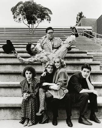 John Cusack, Curtis Armstrong, Aaron Dozier, Diane Franklin, Dan Schneider, Amanda Wyss, Better off Dead (1985) Los Angeles CA  34973412THA
