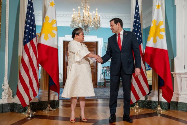 June 5, 2026, Washington, Dc, United States: US Secretary of State Marco Rubio meets with Philippine Foreign Secretary Maria Theresa Lazaro at the Department of State in Washington, DC on June 5, 2026. Washington United States - ZUMAl312 20260605_znp_l312_004 Copyright: xAndrewxLeydenx
