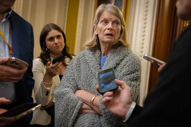 Senate Votes on Reconciliation WASHINGTON, DC - JUNE 5: Senator Lisa Murkowski (R-AL) speaks to reporters as the Senate votes on amendments to a reconciliation package, at the U.S. Capitol in Washington, DC on June 5, 2026. Nathan Posner Anadolu Washington D.C. United States. Editorial use only. Please get in touch for any other usage.  Copyright: x2026xAnadoluxNathanxPosnerx