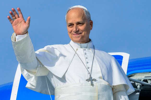 ITALY - POPE LEO XIV ARRIVES AT ROME S LEONARDO DA VINCI INTERNATIONAL AIRPORT IN FIUMICINO - 2026 6 6 Italy, Rome, Vatican, 2026 6 6 Pope Leo XIV arrives at Rome s Leonardo da Vinci International Airport in Fiumicino, some 30 kilometers (18.6 miles) west of Rome, Saturday, to leave for his seven-day pastoral visit to mainland Spain and Canary Islands. EDITORIAL USE ONLY - NO BOOKS Copyright: xVATICANxMEDIA CPPx