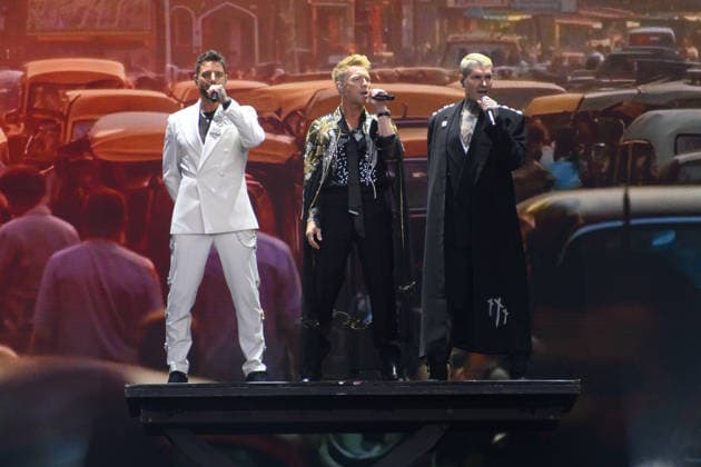 Boyzone Perform at Emirates Stadium, London UK - 5 June 2026 (L-R) - Keith Duffy, Ronan Keating and Shane Lynch of Irish pop band Boyzone performs the first of two final concerts at Emirates Stadium, London, England, UK on Friday 5 June, 2026., Credit:Justin Ng Avalon UK, England, London, Emirates Stadium  Copyright: xJustinxNgx xAvalonx 1108094206