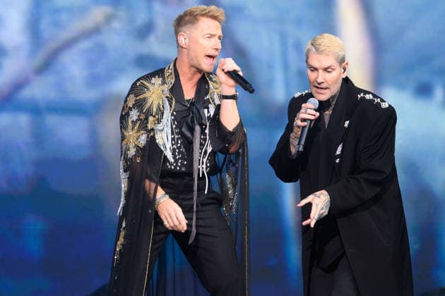 Boyzone Perform at Emirates Stadium, London UK - 5 June 2026 Ronan Keating and Shane Lynch of Irish pop band Boyzone performs the first of two final concerts at Emirates Stadium, London, England, UK on Friday 5 June, 2026., Credit:Justin Ng Avalon UK, England, London, Emirates Stadium  Copyright: xJustinxNgx xAvalonx 1108094414