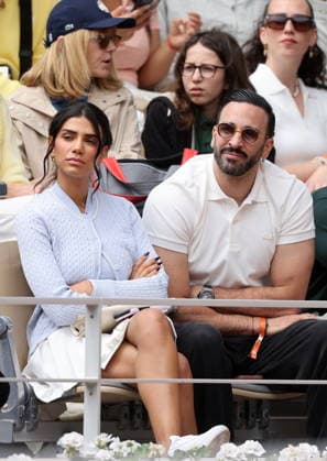 Adil Rami et sa compagne Louana Franco dans les tribunes lors des Internationaux de France de Tennis de Roland Garros 2026, à Paris, France, le 5 juin 2026 Jacovides Moreau Bestimage Celebs in the stands during the Day thirteen of the 2026 French Open on June 05, 2026 in Paris, France Paris France  Copyright: xJACOVIDES-MOREAUx xBESTIMAGExJACOVIDES-MOREAUx xBESTIMAGEx