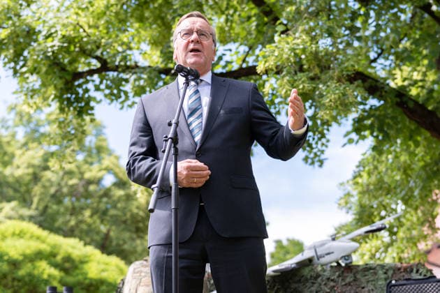 Neubiberg (Munich), Bavaria, Germany June 6, 2026: German Armed Forces Day 2026 in Neubiberg (Munich). Federal Minister of Defense Boris Pistorius (SPD) *** Tag der Bundeswehr 2026 in Neubiberg (München). Bundesminister der Verteidigung Boris Pistorius (SPD)