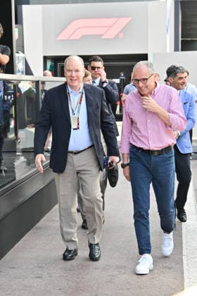 IPA85388893 - Monte Carlo, Formula 1 Monaco Grand Prix - Celebrities watch Saturday s practice In the photo: Albert II of Monaco, Stefano Domenicali  Copyright: xManuelexMangiarottix xManuelexMangiarottix 85388893