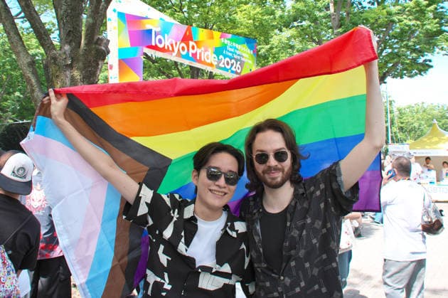 Participants pose for camera during the event Tokyo Pride 2026 in Tokyo, Japan on Saturday, June 6, 2026.  TKP2026060607 KEIZOxMORI