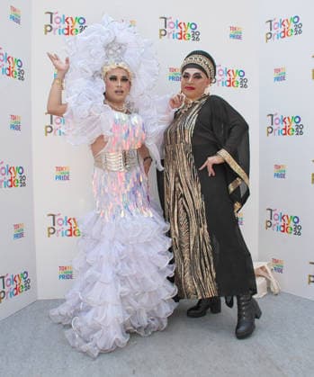 Participants pose for camera during the event Tokyo Pride 2026 in Tokyo, Japan on Saturday, June 6, 2026.  TKP2026060605 KEIZOxMORI