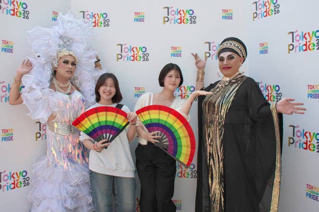 Participants pose for camera during the event Tokyo Pride 2026 in Tokyo, Japan on Saturday, June 6, 2026.  TKP2026060606 KEIZOxMORI