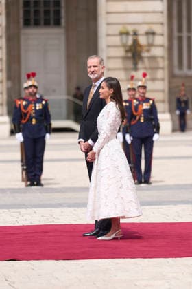 June 6, 2026, Madrid, Madrid, Spain: King Felipe VI of Spain, Queen Letizia of Spain attends a welcome ceremony with His Holiness the Pope Leo XIV at Royal Palace on June 6, 2026 in Madrid, Spain Madrid Spain  - ZUMAg15_ 20260606_zaf_g15_012 Copyright: xJackxAbuinx
