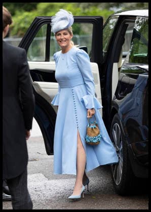 . 06 06 2026. Kemble , United Kingdom. Sophie, Duchess of Edinburgh, arriving at the wedding of Peter Phillips and Harriet Sperling at All Saints Church in the village of Kemble, near Cirencester, United Kingdom.  xStephenxLockx xi-Imagesx IIM-26812-0047