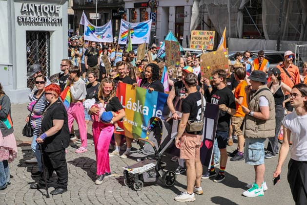 The Brno Pride Parade passed through the city centre as part of the Brno Pride Week 2026 event, in Brno, Czech Republic, on June 6, 2026. (CTKxPhoto MonikaxHlavacova) CTKPhotoP2026060604415  CTKPhotoP2026060604415