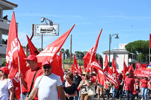 IPA85398803 - A demonstration in the streets of the town during FLAI CGIL General mobilization against gangmastering and labor exploitation in memory of the four migrants murdered by gangmasters, News in Cosenza , Italy, June 06 2026  Copyright: xPasqualexGolia LiveMediax xPasqualexGolia LiveMediax 85398803