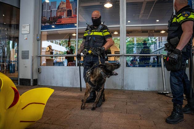 June 6, 2026, Rotterdam, South Holland, Netherlands: Rotterdam, Netherlands, 6 June 2026. Extinction Rebellion activists blocked the entrance to the Cruise Terminal on the Wilhelminakade on World Anti-Cruise Day. This temporarily preventing cruise passengers from boarding a moored cruise ship. Several activists were detained and four were arrested. Rotterdam Netherlands  - ZUMAp202 20260606_zip_p202_003 Copyright: xJamesxPetermeierx