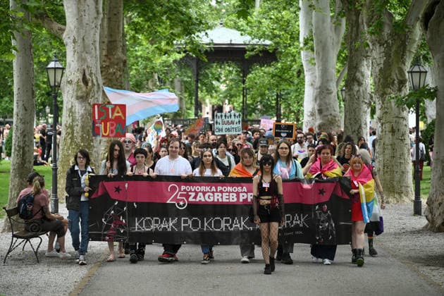 Zagreb Pride Parade People take part in the annual 25th Pride Parade in Zagreb, Croatia, on June 6, 2026.  JosipxRegovic PIXSELL