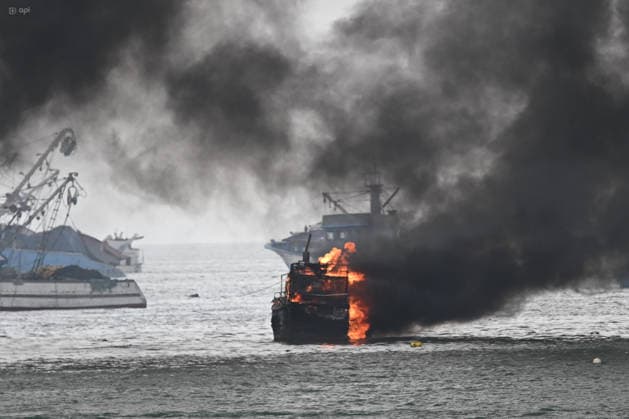 MANTA BOAT FIRE Manta, June 06, 2026 Fire of several boats in the Port of Manta API PHOTO ARIEL OCHOA Manta Manta ManaboÂ Ecuador DIS MANTA FIRE BOATS a11784b8682b10e46679b50657ec7c5c Copyright: xArielxOchoax