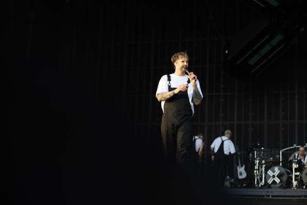 Kevin Ratajczak singing during the performance of the German metalcore band Electric Callboy as part of the Rock am Ring 2026 festival at the Nürburgring Nürburg Rock am Ring Rheinland Pfalz Germany