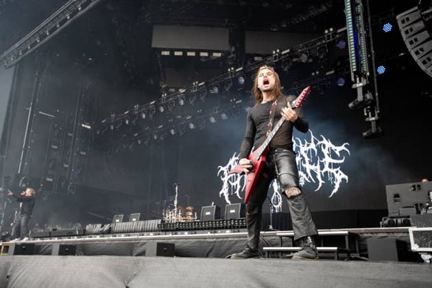Yannick Lehmann (Gitarre) während des Auftritts der Schweizer Metalband Paleface Swiss im Rahmen des Festivals Rock am Ring 2026 am Nürburgring. Nürburg Rock am Ring Rheinland-Pfalz Germany *** Yannick Lehmann guitar during the performance of the Swiss metal band Paleface Swiss as part of the Rock am Ring 2026 festival at the Nürburgring Nürburg Rock am Ring Rheinland Pfalz Germany