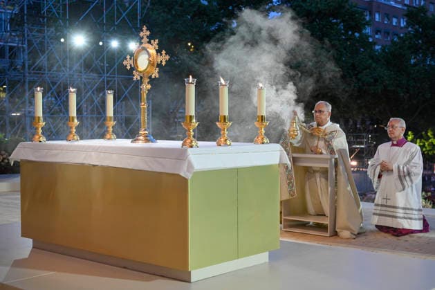 SPAIN - POPE LEO XIV ATTENDS A PRAYER VIGIL WITH YOUNG PEOPLE AT PLAZA DE LIMA IN MADRID - 2026 6 6 Spain, Vatican, 2026 6 6 Pope Leo XIV attends a prayer vigil with young people at Plaza de Lima in Madrid, EDITORIAL USE ONLY - NO BOOKS Copyright: xVATICANxMEDIA CPPx