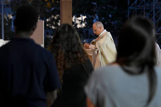 SPAIN - POPE LEO XIV ATTENDS A PRAYER VIGIL WITH YOUNG PEOPLE AT PLAZA DE LIMA IN MADRID - 2026 6 6 Spain, Vatican, 2026 6 6 Pope Leo XIV attends a prayer vigil with young people at Plaza de Lima in Madrid, EDITORIAL USE ONLY - NO BOOKS Copyright: xVATICANxMEDIA CPPx