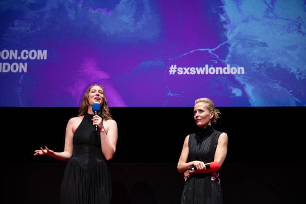 Teenage Sex and Death at Camp Miasma, UK Premiere in London on 6 June 2026 Hannah Einbinder and Gillian Anderson introducing Teenage Sex and Death at Camp Miasma at SXSW London, The Barbican Centre, London, UK, 06 June 2026., Credit:Ewelina Stachurska Show Me You Ewelina Stachurska Avalon UK, London, Barbican Centre  Copyright: xEwelinaxStachurskaxShowxMexYoux xEwelinaxStachurskax xAvalonx 1108416923