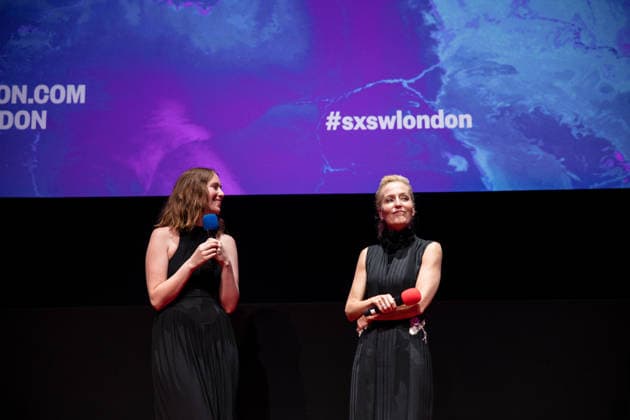 Teenage Sex and Death at Camp Miasma, UK Premiere in London on 6 June 2026 Hannah Einbinder and Gillian Anderson introducing Teenage Sex and Death at Camp Miasma at SXSW London, The Barbican Centre, London, UK, 06 June 2026., Credit:Ewelina Stachurska Show Me You Ewelina Stachurska Avalon UK, London, Barbican Centre  Copyright: xEwelinaxStachurskaxShowxMexYoux xEwelinaxStachurskax xAvalonx 1108416992