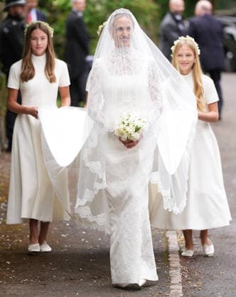 The Wedding of Harriet Sperling to Peter Phillips Harriet Sperling, together with bridesmaids Georgina Sperling, Savannah Phillips and Isla Phillips arrives for her wedding to Peter Phillips at All Saints Church, Kemble, Gloucestershire, UK, on the 6th June 2026. Picture by James Whatling Kemble All Saints Church Gloucestershire United Kingdom  WHA-0825