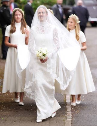 The Wedding of Harriet Sperling to Peter Phillips Harriet Sperling, together with bridesmaids Georgina Sperling, Savannah Phillips and Isla Phillips arrives for her wedding to Peter Phillips at All Saints Church, Kemble, Gloucestershire, UK, on the 6th June 2026. Picture by James Whatling Kemble All Saints Church Gloucestershire United Kingdom  WHA-0825