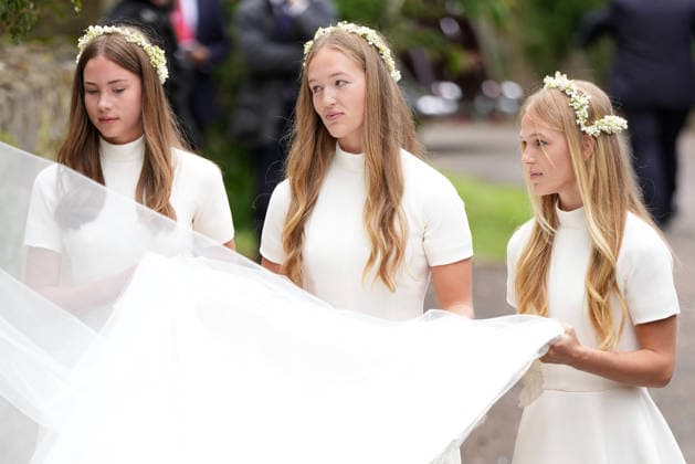 The Wedding of Harriet Sperling to Peter Phillips Georgina Sperling, Savannah Phillips and Isla Phillips attend the Wedding of Harriet Sperling to Peter Phillips at All Saints Church, Kemble, Gloucestershire, UK, on the 6th June 2026. Picture by James Whatling Kemble All Saints Church Gloucestershire United Kingdom  WHA-0825