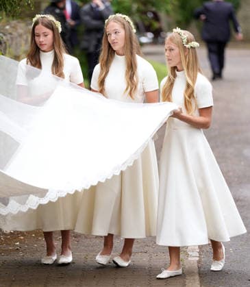 The Wedding of Harriet Sperling to Peter Phillips Georgina Sperling, Savannah Phillips and Isla Phillips attend the Wedding of Harriet Sperling to Peter Phillips at All Saints Church, Kemble, Gloucestershire, UK, on the 6th June 2026. Picture by James Whatling Kemble All Saints Church Gloucestershire United Kingdom  WHA-0825