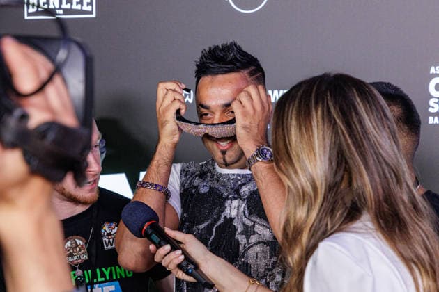 06.06.2026. Leverkusen. Fes Batista am Rande des Fame Fighting, das große Promibox-Event von BILD und Eugen Lopez in der Leverkusener Ostermann Arena. Zum ersten Mal in Kooperation mit dem britischen Pendant Misfits Boxing und dem internationalen Medienpartner The Sun. Leverkusen Ostermann Arena Nordrhein-Westfalen Deutschland *** 06 06 2026 Leverkusen Fes Batista on the verge of fame Fighting, the big celebrity boxing event by BILD and Eugen Lopez in the Ostermann Arena in Leverkusen For the first time in cooperation with the British counterpart Misfits Boxing and the international media partner The Sun Leverkusen Ostermann Arena North Rhine-Westphalia Germany