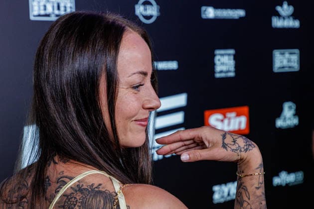 06.06.2026. Leverkusen. Sandra Sicora am Rande des Fame Fighting, das große Promibox-Event von BILD und Eugen Lopez in der Leverkusener Ostermann Arena. Zum ersten Mal in Kooperation mit dem britischen Pendant Misfits Boxing und dem internationalen Medienpartner The Sun. Leverkusen Ostermann Arena Nordrhein-Westfalen Deutschland *** 06 06 2026 Leverkusen Sandra Sicora on the verge of Fame Fighting, the big celebrity boxing event by BILD and Eugen Lopez in the Ostermann Arena in Leverkusen For the first time in cooperation with the British counterpart Misfits Boxing and the international media partner The Sun Leverkusen Ostermann Arena North Rhine-Westphalia Germany