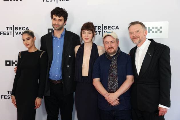 Tribeca Festival - Only What We Carry Premiere - NYC Sofia Boutella, Liam Hellmann, Lizzy McAlpine and Simon Pegg attend the premiere Only What We Carry at the Tribeca Film Festival in New York, NY on June 6, 2026. Photo by Charles Guerin ABACAPRESS.COM New York City NY United States  Copyright: xGuerinxCharles ABACAx