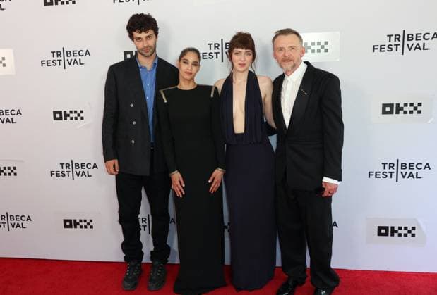 Tribeca Festival - Only What We Carry Premiere - NYC Sofia Boutella, Liam Hellmann, Lizzy McAlpine and Simon Pegg attend the premiere Only What We Carry at the Tribeca Film Festival in New York, NY on June 6, 2026. Photo by Charles Guerin ABACAPRESS.COM New York City NY United States  Copyright: xGuerinxCharles ABACAx
