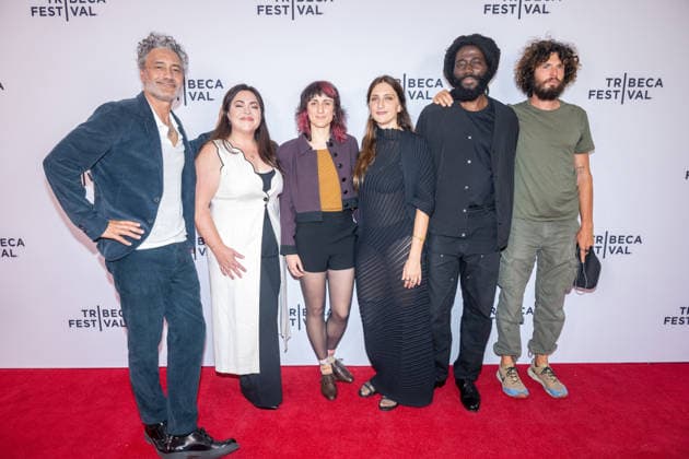 Jail Time Records Premiere, 25th Tribeca Film Festival, New York, USA - 06 Jun 2026 (L-R) Taika Waititi, Caitlin Alba-Rothstein, Jocelyne Chaput, Dione Roach, Steve Happi and Giacomo Stucchi-Prinetti attend Jail Time Records Premiere during the 2026 Tribeca Film Festival at AMC 19th Street. New York United States Copyright: xRonxAdarx xSOPAxImagesx _radar_jailtime_06062026_00164