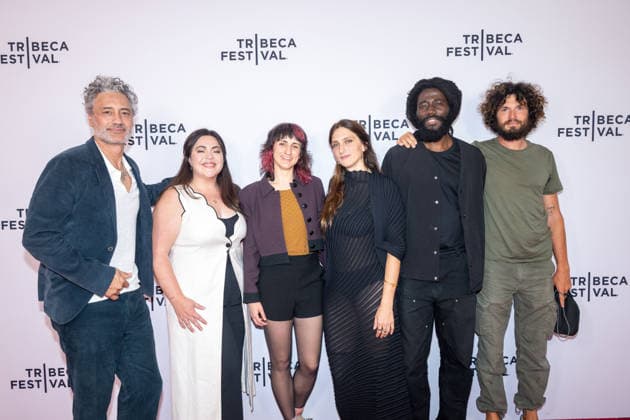 Jail Time Records Premiere, 25th Tribeca Film Festival, New York, USA - 06 Jun 2026 (L-R) Taika Waititi, Caitlin Alba-Rothstein, Jocelyne Chaput, Dione Roach, Steve Happi and Giacomo Stucchi-Prinetti attend Jail Time Records Premiere during the 2026 Tribeca Film Festival at AMC 19th Street. New York United States Copyright: xRonxAdarx xSOPAxImagesx _radar_jailtime_06062026_00166