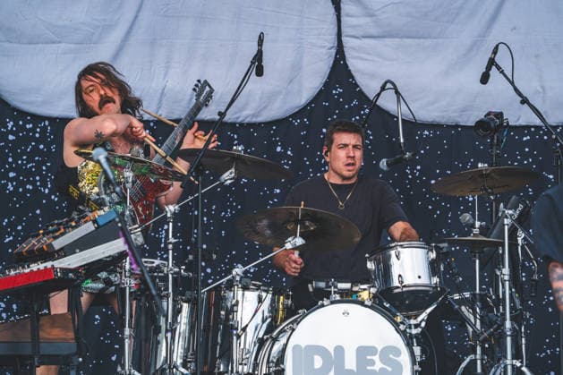 IDLES live at Northside 2026 Aarhus, Denmark. 05th, June 2026. The British post-punk band IDLES performs a live concert during the Danish music festival Northside 2026 in Aarhus. Here drummer Jon Beavis is seen live on stage with guitarist Mark Bowen. Denmark, Aarhus  Copyright: xGonzalesxPhoto RolfxMeldgaardx
