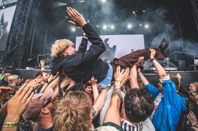Viagra Boys live at Northside 2026 Aarhus, Denmark. 06th, June 2026. Festival goers seen at a live concert with the Swedish punk band Viagra Boys during the Danish music festival Northside 2026 in Aarhus. Denmark, Aarhus  Copyright: xGonzalesxPhoto RolfxMeldgaardx