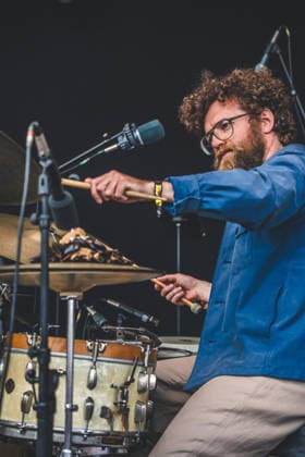 Svaneborg Kardyb live at Northside 2026 Aarhus, Denmark. 06th, June 2026. The acclaimed Danish jazz duo Svaneborg Kardyb performs a live concert during the Danish music festival Northside 2026 in Aarhus. Here drummer Jonas Kardyb is seen live on stage. Denmark, Aarhus  Copyright: xGonzalesxPhoto RolfxMeldgaardx