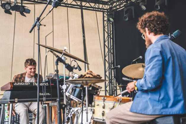 Svaneborg Kardyb live at Northside 2026 Aarhus, Denmark. 06th, June 2026. The acclaimed Danish jazz duo Svaneborg Kardyb performs a live concert during the Danish music festival Northside 2026 in Aarhus. Here musician Nikolaj Svaneborg is seen live on stage. Denmark, Aarhus  Copyright: xGonzalesxPhoto RolfxMeldgaardx